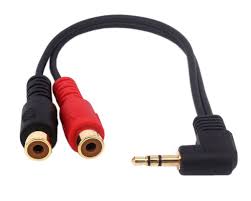 CABLE AUDIO 3.5 A 2 RCA RECTO 6'