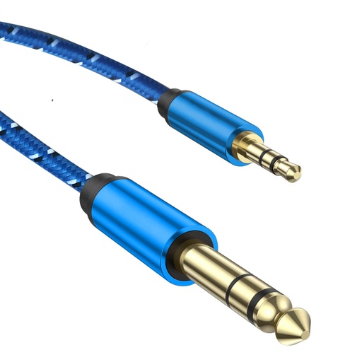 Adaptador  stereo  3.5 a 1/4 macho G. Azul E1